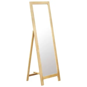 18.8x18.3x59 Freestanding Oak Wood Mirror