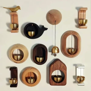 Brass style, door decoration bell ornament.