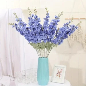 6 Pcs Artificial Silk Flowers for Tall Vase