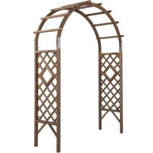 7 ft Wooden Garden Arbor Trellis Arch, for  Climbing Plants